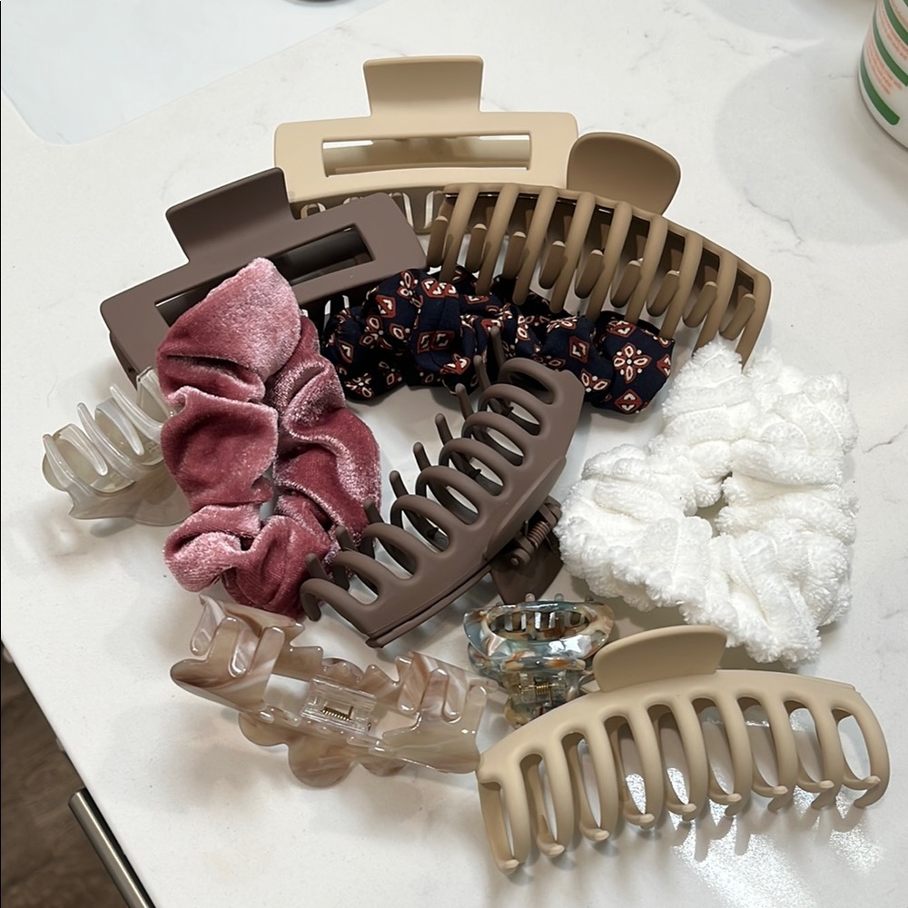 Cute Assorted Hair Clips and Ties